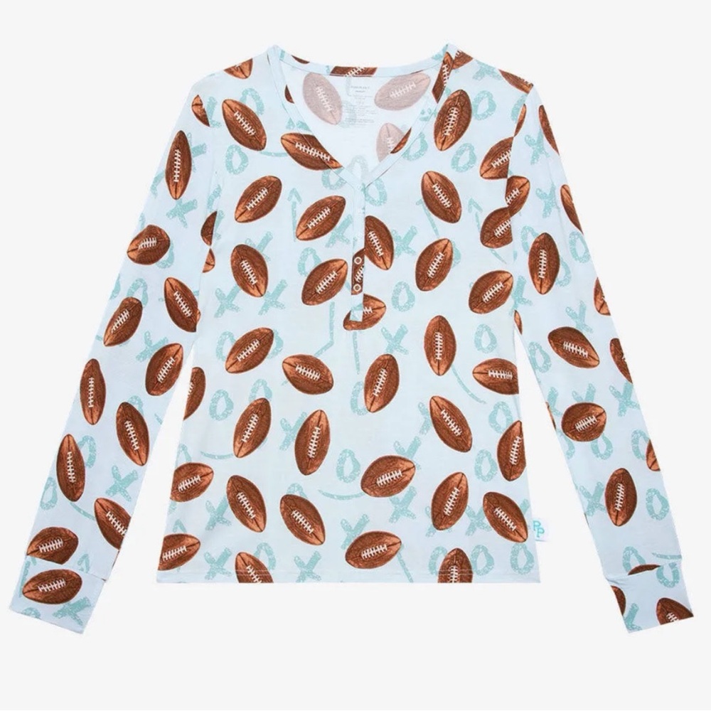 New Posh Peanut Field Day Bamboo Pajama Top Size XL - Picture 2 of 8